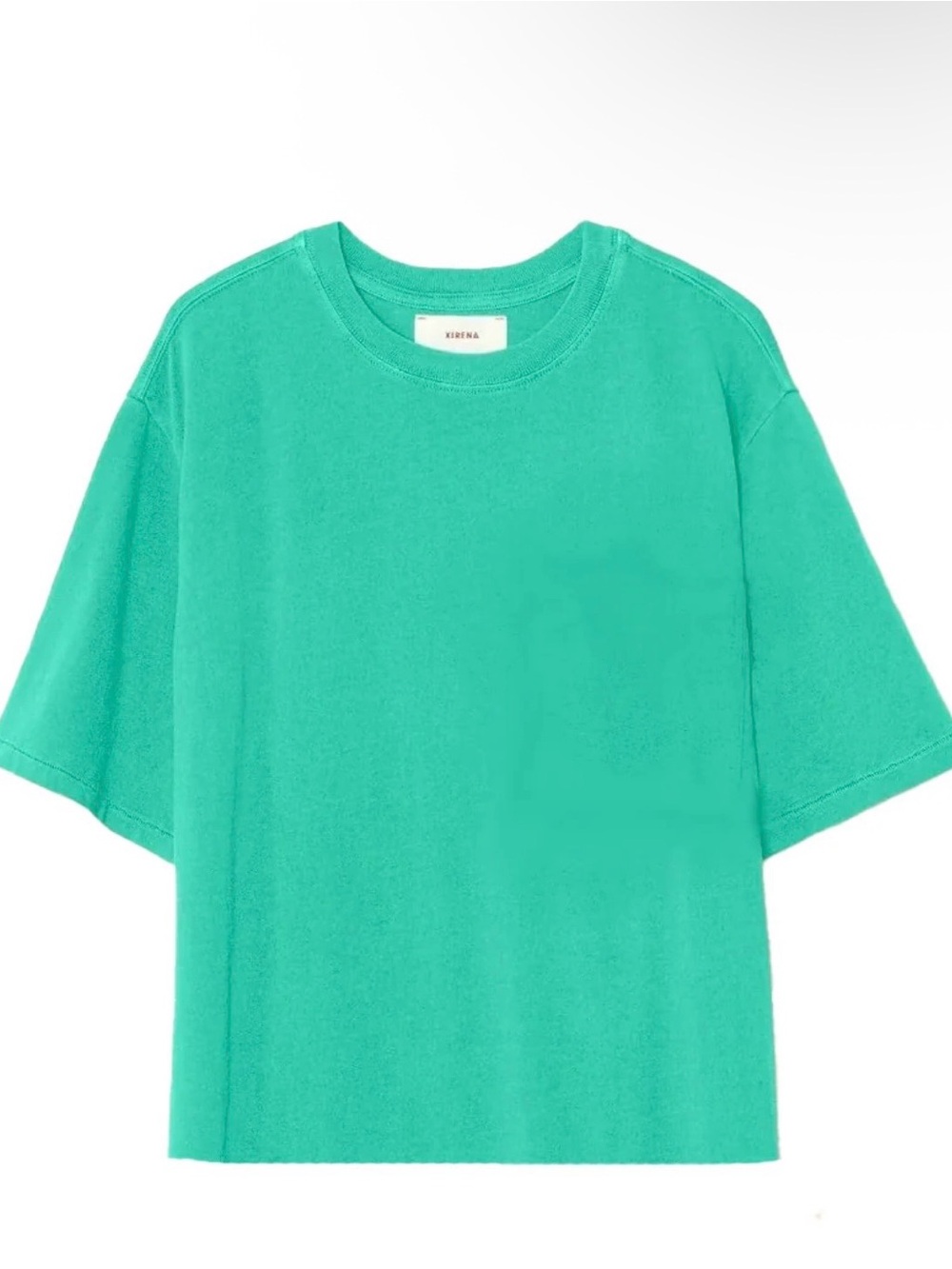 KIRNA Blue-Green Boxy Tee